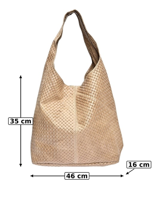 Luisa Vannini Beige Bolso de cuero - Image 6