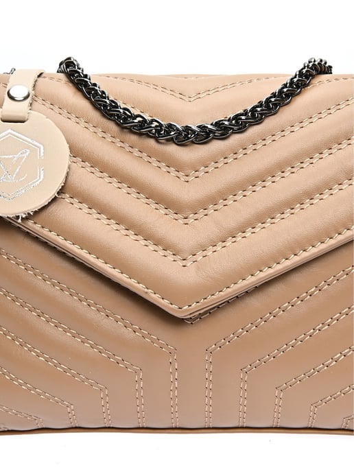 Luisa Vannini Beige Bolso de cuero - Image 3