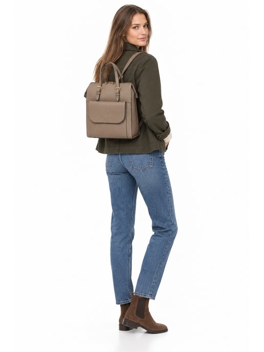 Luisa Vannini Beige Bolso de cuero - Image 6