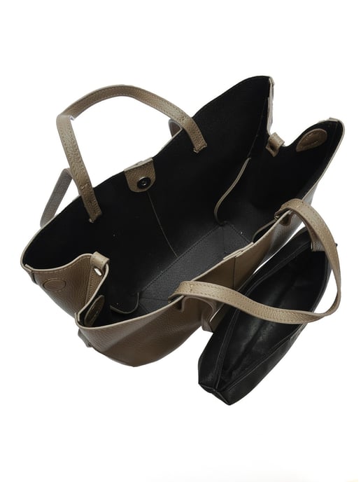 Luisa Vannini Beige Bolso de cuero - Image 4