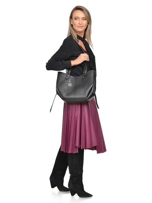 Luisa Vannini Negro Bolso de cuero - Image 5