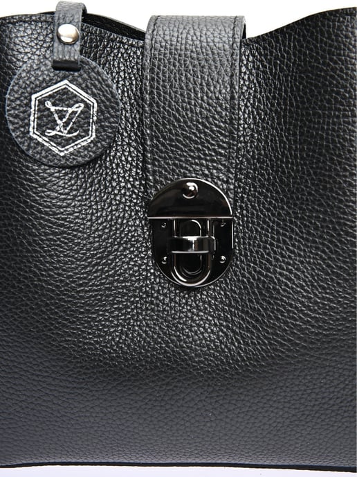Luisa Vannini Negro Bolso de cuero - Image 3