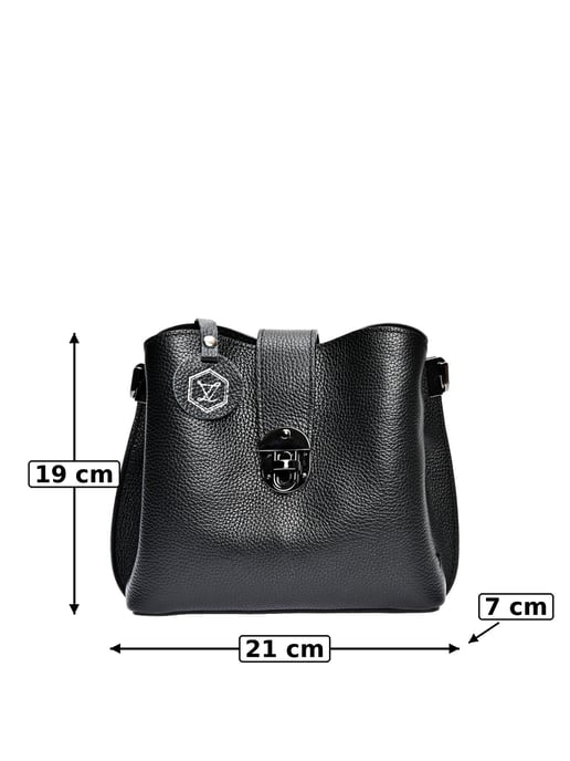 Luisa Vannini Negro Bolso de cuero - Image 6