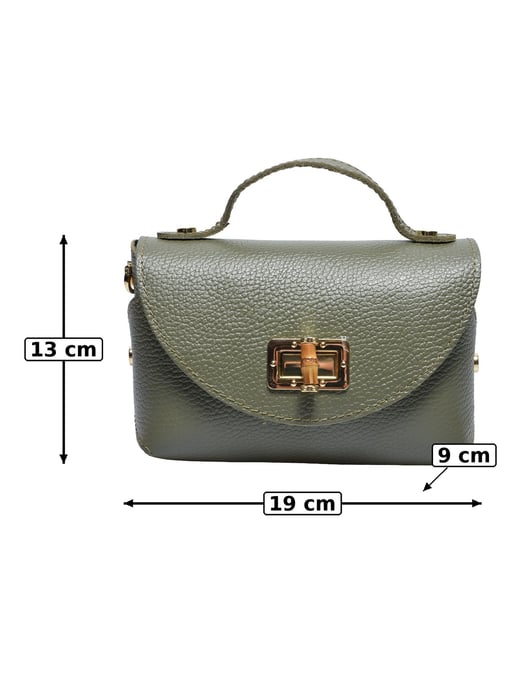 Anna Luchini Verde Bolso de cuero - Image 3