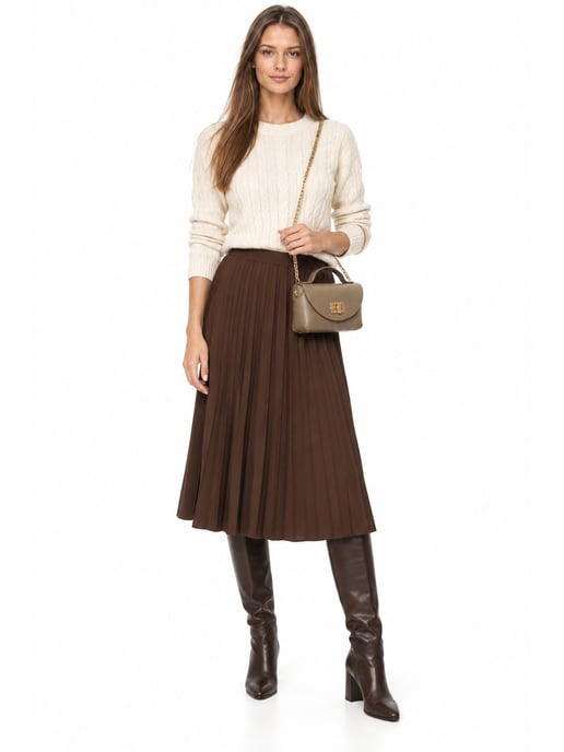Anna Luchini Beige Bolso de cuero - Image 6