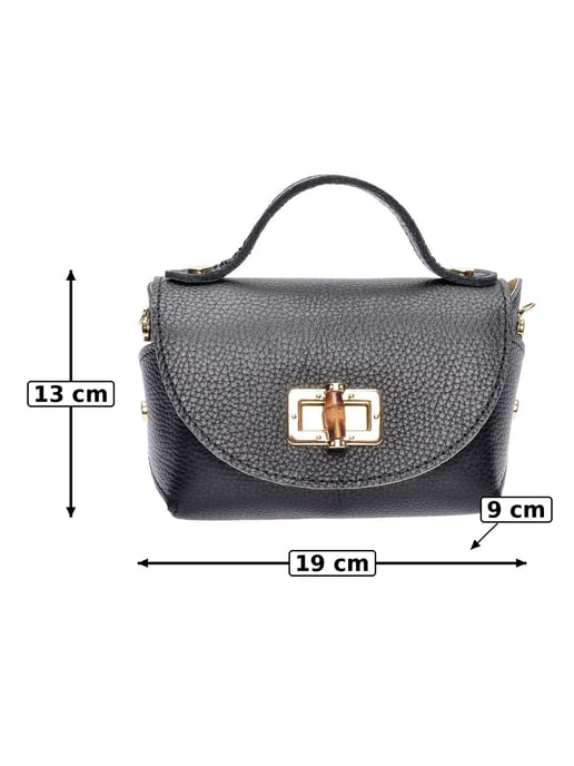 Anna Luchini Negro Bolso de cuero - Image 6