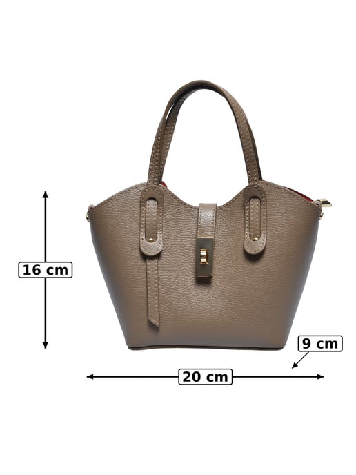 Anna Luchini Beige Bolso de cuero - Image 5