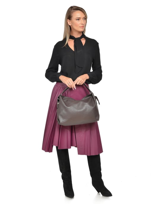 Luisa Vannini Granate Bolso de cuero - Image 5