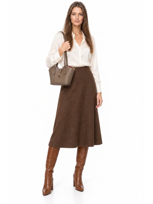Anna Luchini Beige Bolso de cuero - Image 6