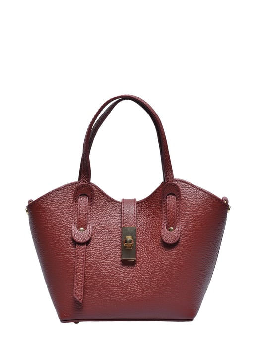Anna Luchini Rojo y Vinoa Bolso de cuero - Image 1