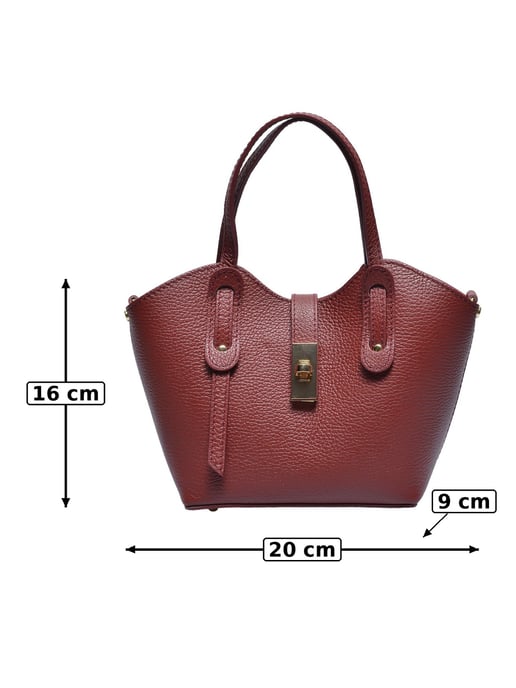 Anna Luchini Rojo y Vinoa Bolso de cuero - Image 2