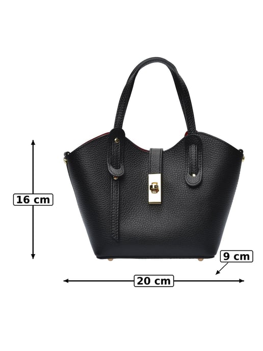 Anna Luchini Negro Bolso de cuero - Image 6