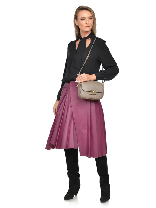 Luisa Vannini Beige Bolso de cuero - Image 5