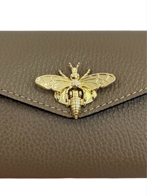 Anna Luchini Beige Bolso de cuero - Image 3