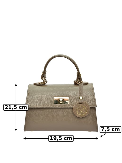 Luisa Vannini Beige Bolso de cuero - Image 6