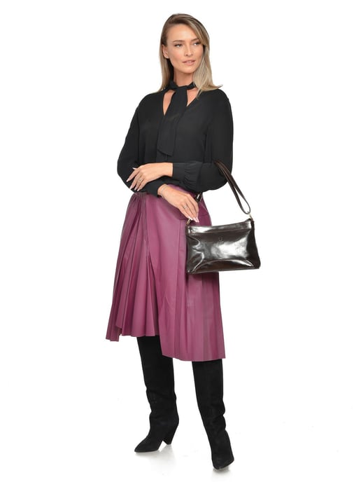 Luisa Vannini Granate Bolso de cuero - Image 5