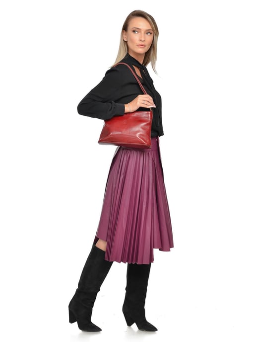 Luisa Vannini Rojo Bolso de cuero - Image 5