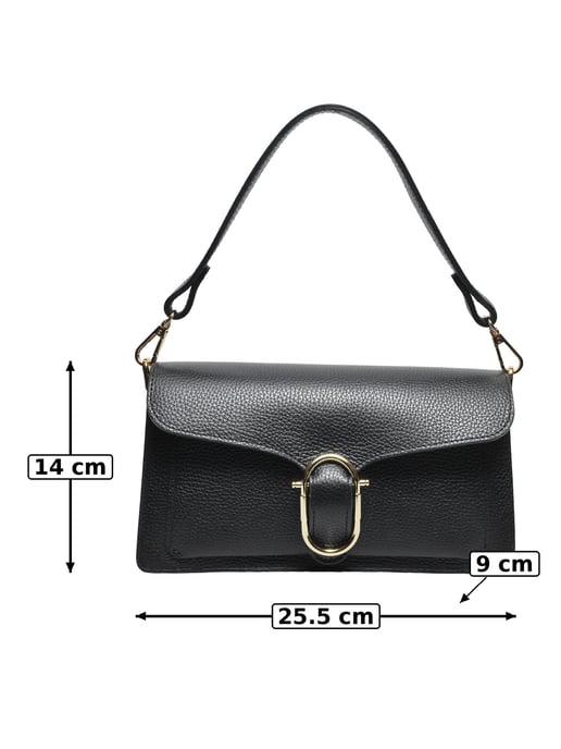 Anna Luchini Negro Bolso de cuero - Image 5