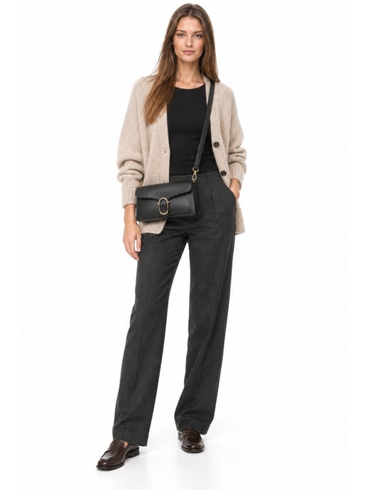 Anna Luchini Negro Bolso de cuero - Image 6