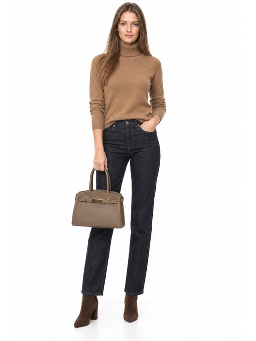Anna Luchini Beige Bolso de cuero - Image 6