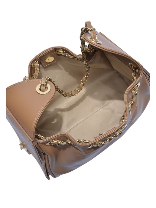 Anna Luchini Beige Bolso de cuero - Image 4