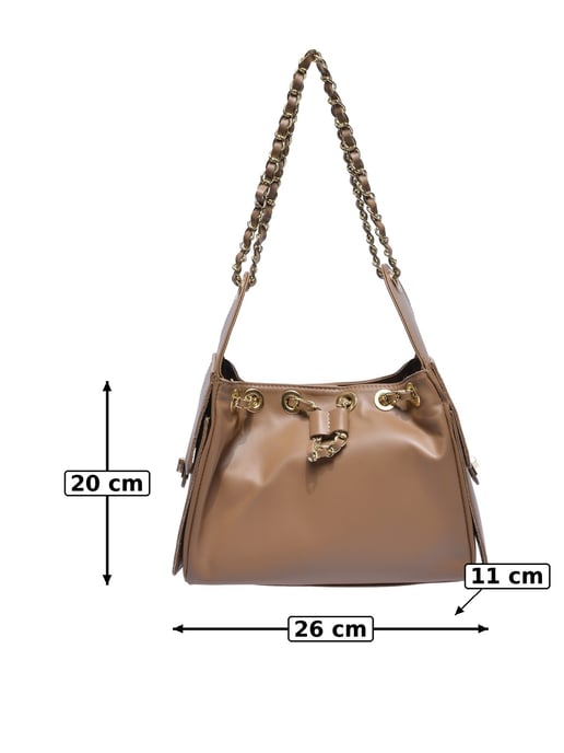 Anna Luchini Beige Bolso de cuero - Image 5