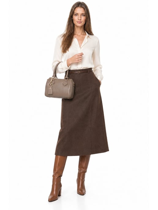 Luisa Vannini Beige Bolso de cuero - Image 6