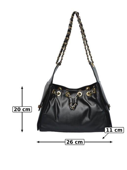 Anna Luchini Negro Bolso de cuero - Image 6
