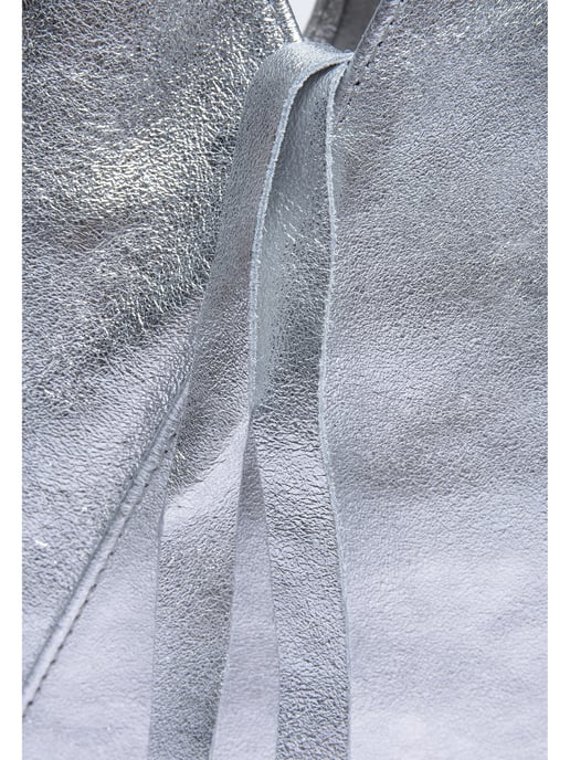 Anna Luchini Plata Bolso de cuero - Image 3