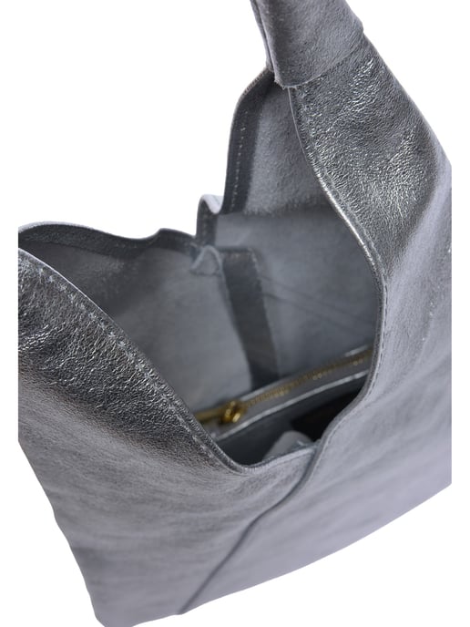 Anna Luchini Plata Bolso de cuero - Image 4