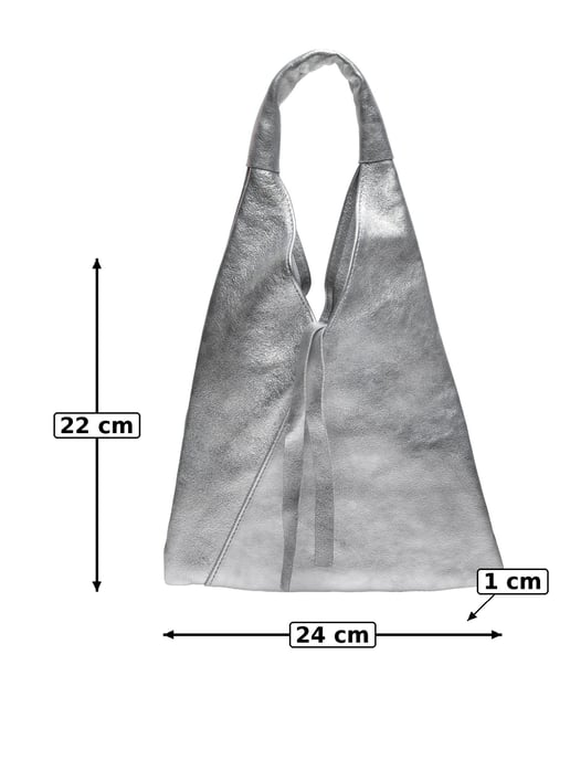 Anna Luchini Plata Bolso de cuero - Image 5