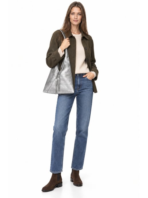 Anna Luchini Plata Bolso de cuero - Image 6