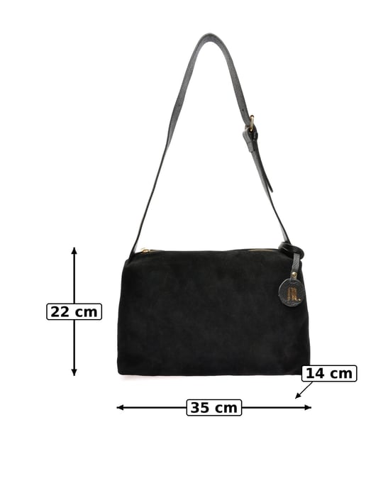 Anna Luchini Negro Bolso de cuero - Image 6
