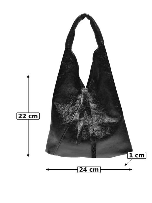 Anna Luchini Negro Bolso de cuero - Image 5