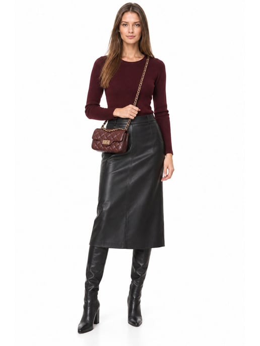 Luisa Vannini Granate Bolso de cuero - Image 6