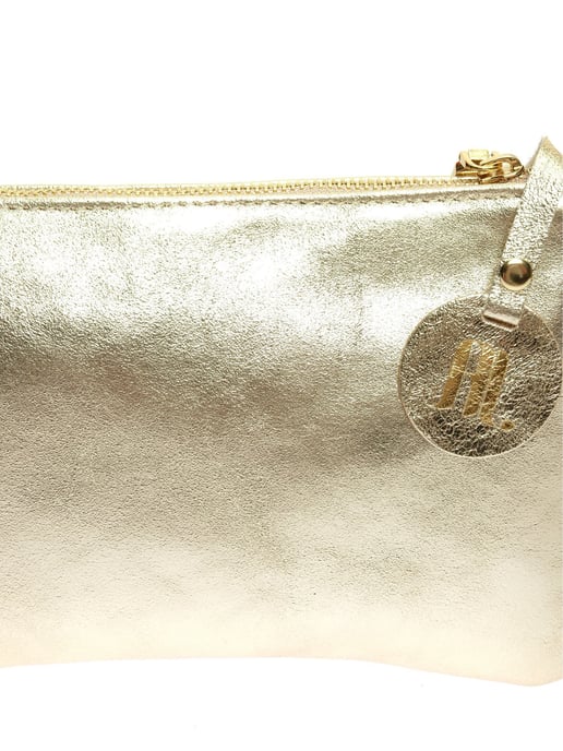 Anna Luchini Oro Bolso de cuero - Image 3