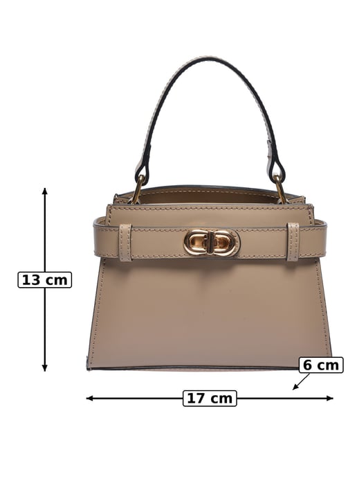 Anna Luchini Beige Bolso de cuero - Image 5