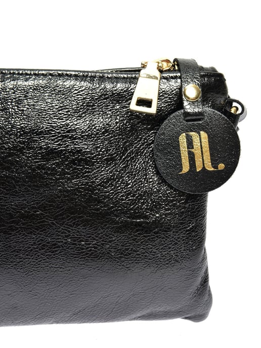 Anna Luchini Negro Bolso de cuero - Image 3
