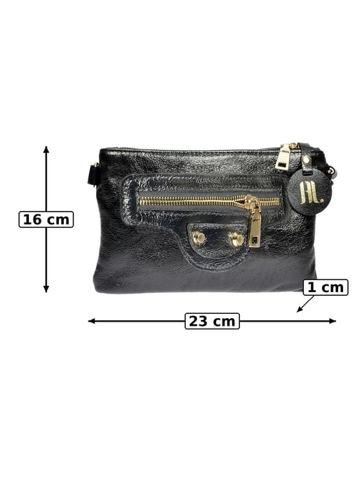 Anna Luchini Negro Bolso de cuero - Image 6