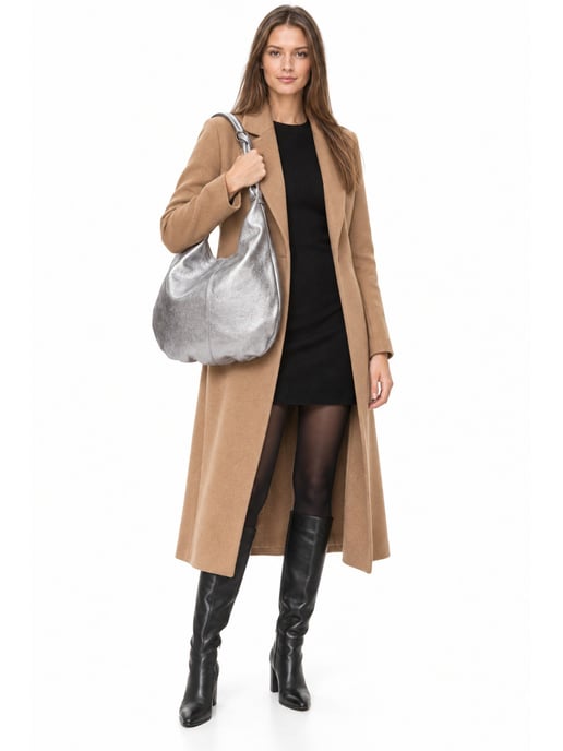 Anna Luchini Plata Bolso de cuero - Image 6