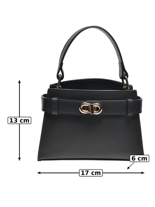 Anna Luchini Negro Bolso de cuero - Image 5