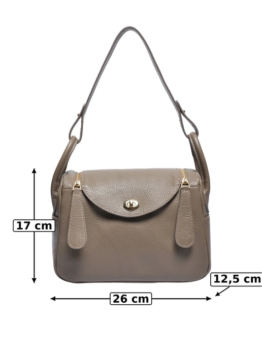 Luisa Vannini Beige Bolso de cuero - Image 5