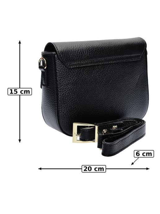 Anna Luchini Negro Bolso de cuero - Image 5