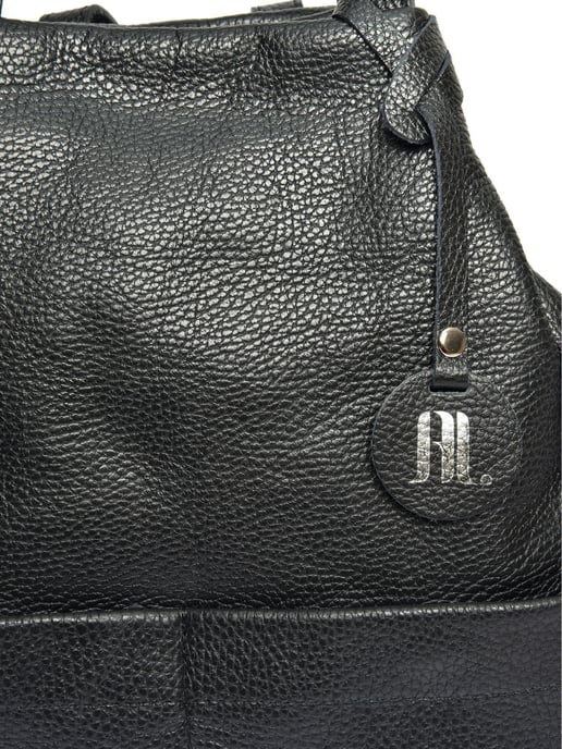 Anna Luchini Negro Bolso de cuero - Image 3