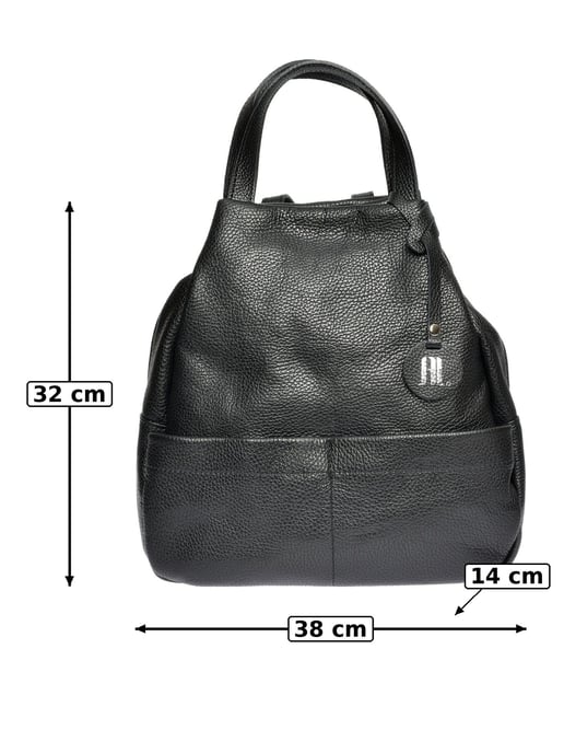 Anna Luchini Negro Bolso de cuero - Image 6