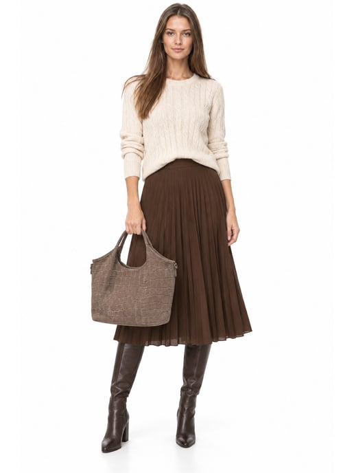 Anna Luchini Beige Bolso de cuero - Image 6