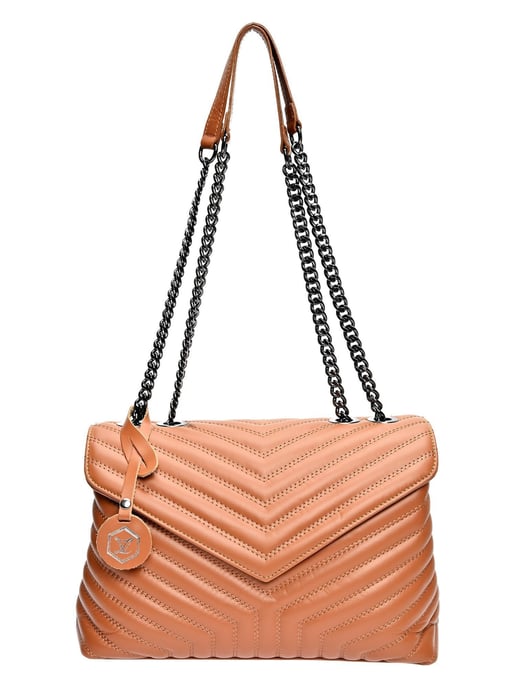Luisa Vannini COGNAC Bolso de cuero - Image 1