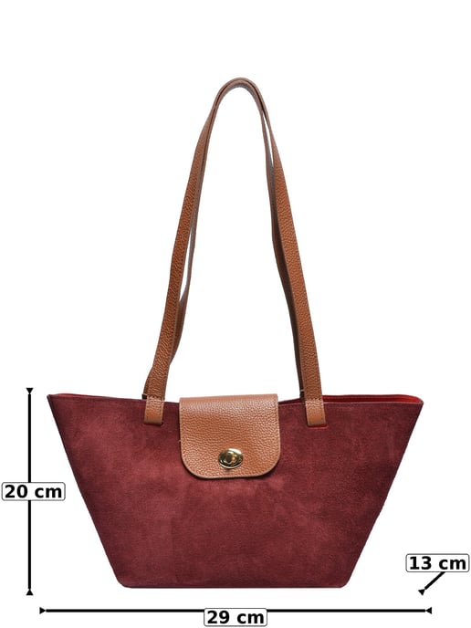 Roberta M Borgoña Bolso de cuero - Image 5
