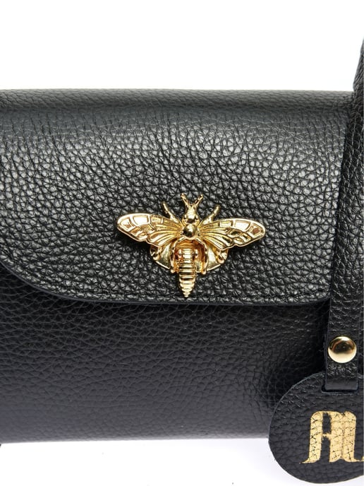 Anna Luchini Negro Bolso de cuero - Image 3