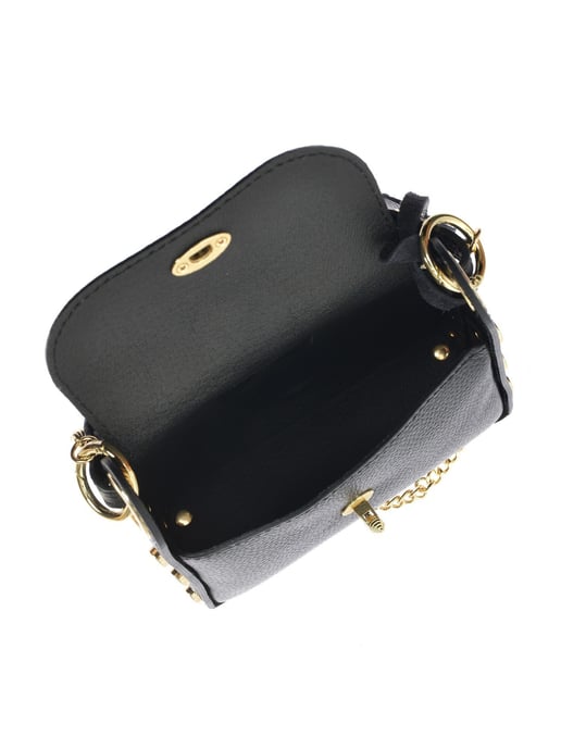 Anna Luchini Negro Bolso de cuero - Image 4